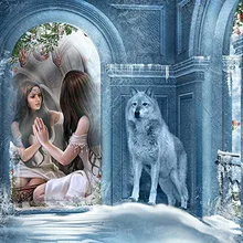 

New Arrival Fashion Diamond Painting Beauty and Wolf 5D DIY Cross Stitch Full Round Square 3D Home Decor Mosaic Picture Gift