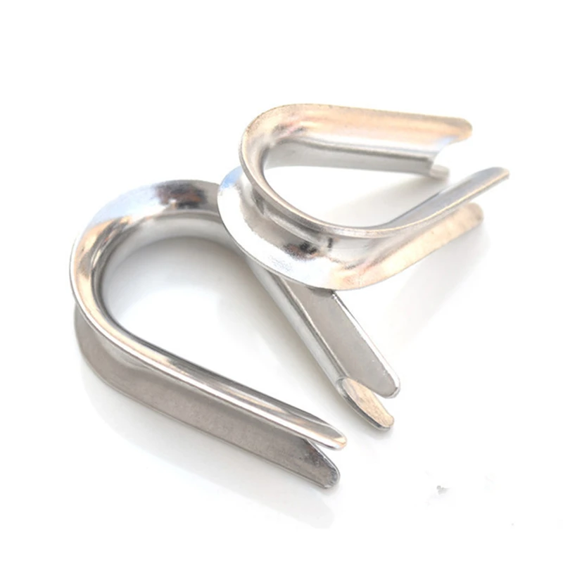 

50pcs 3mm M3 Wire rope thimble 304 stainless steel Cable Wire Rope Thimbles Rigging Clamps Triangle Sleeve Ring