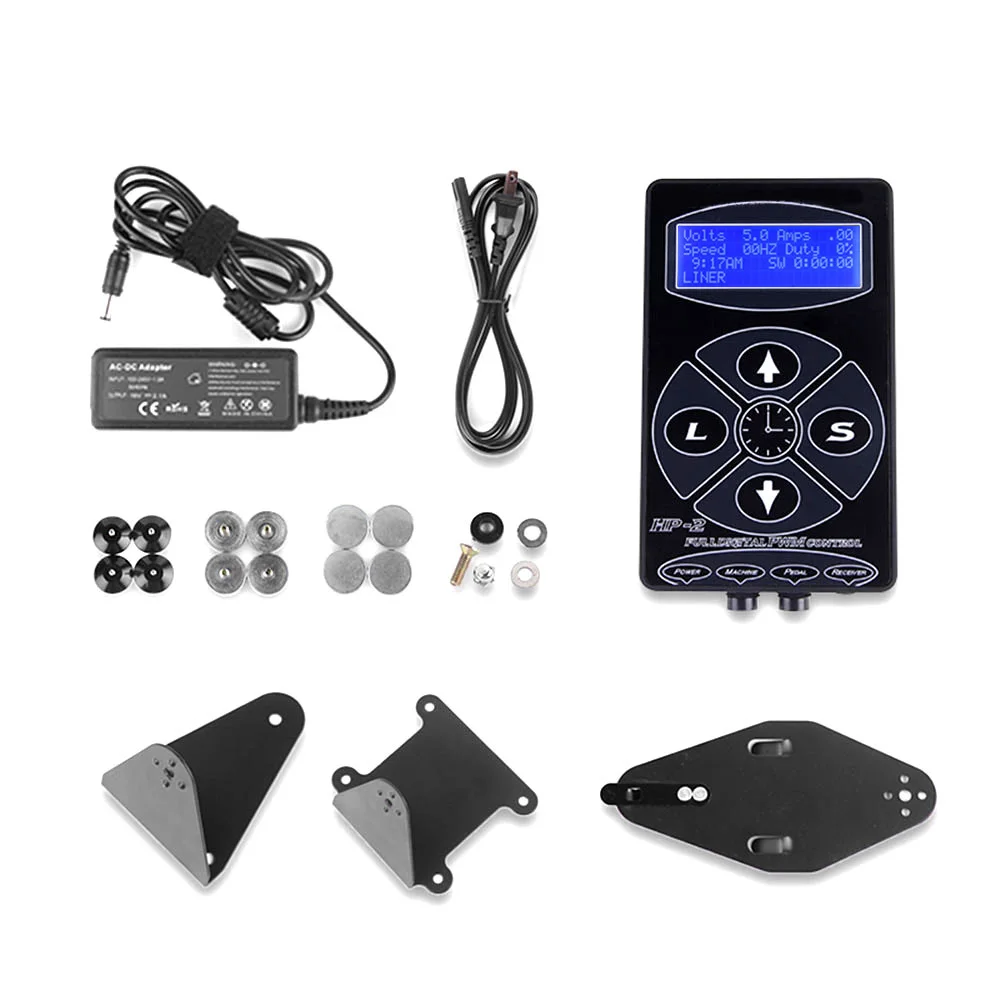 

BIOMASER Tattoo Power Supply Upgrade Tattoo Machine HP-2 Intelligent Digital LCD Makeup Dual Pedal Tattoo Supplies Set