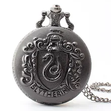 Ретро Винтаж Игра престолов черная змея кварцевые карманные часы Аналоговые в виде кулона ожерелье мужчины женщины ребенок часы цепь подарок XH3020