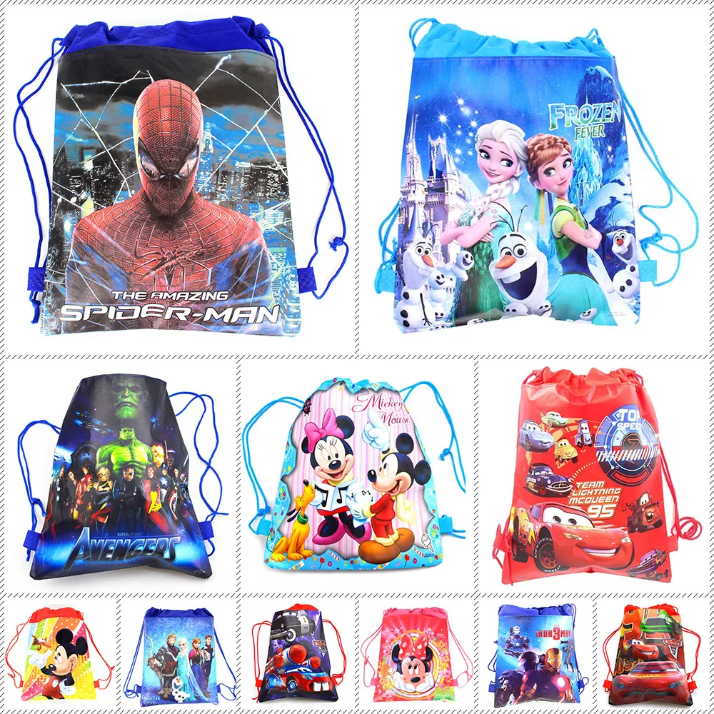 Backpack 1pcs Disney theme Frozen Princess Avengers School font b Bags b font font b Drawstring
