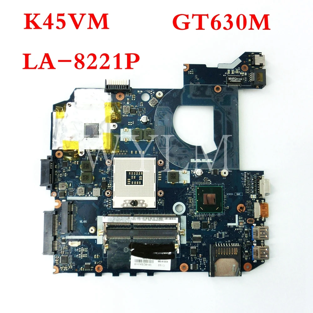 K45VM QCL40 LA-8221P GT630M 2G اللوحة ل ASUS A45V A45VD K45VD K45VM K45VJ K45VS اللوحة المحمول 100% اختبار