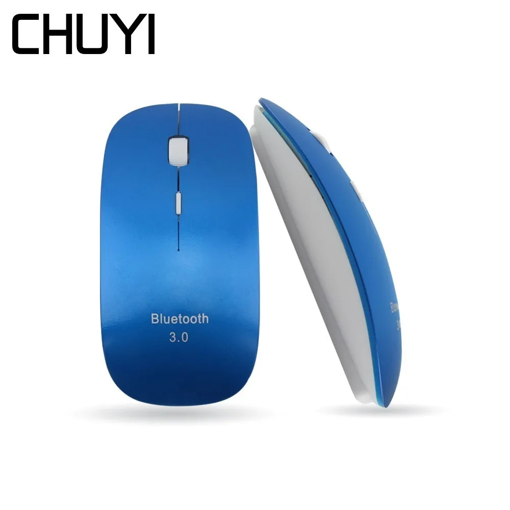 CHUYI Bluetooth 3,0 Беспроводная мышь Ультра тонкая оптическая тонкая Mause портативный компьютер 1600 dpi игровой мини-Мыши для ПК ноутбука Настольный