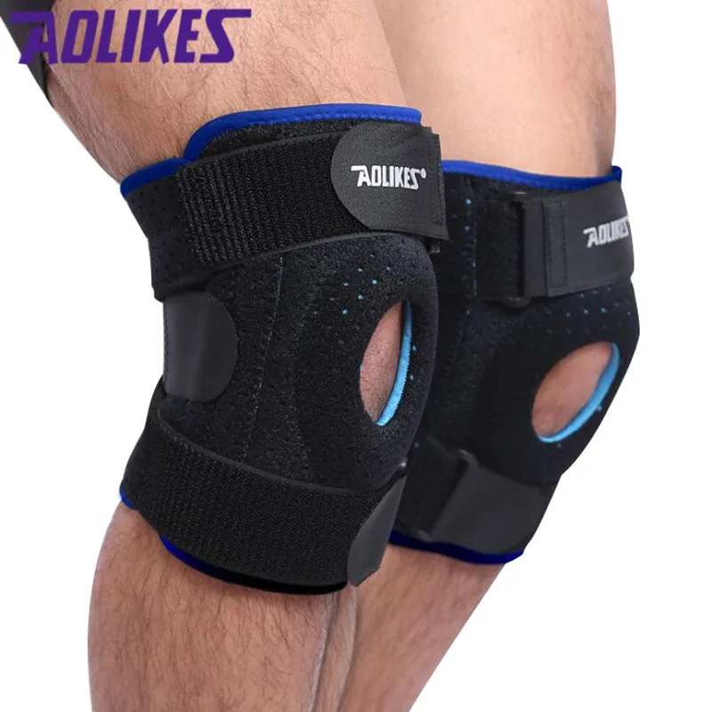 AOLIKES наколенника Поддержка силикагель 6 источники Фитнес колена защитника Баскетбол дышащая колено обертывания плюс Размеры 4XL 6XL наколенники наколенники при артрите наколенники для спорта