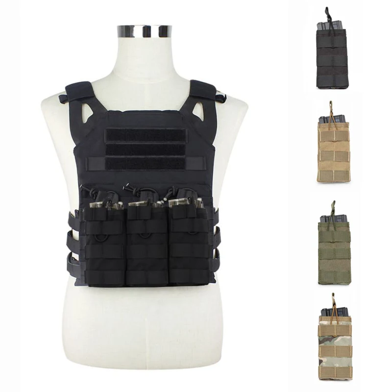 

Tactical Nylon Military Hunting Cartridge Bag Single Magazine Pouch Airsoft Paintball Vest Hunting Accessories Bag Molle Pouch