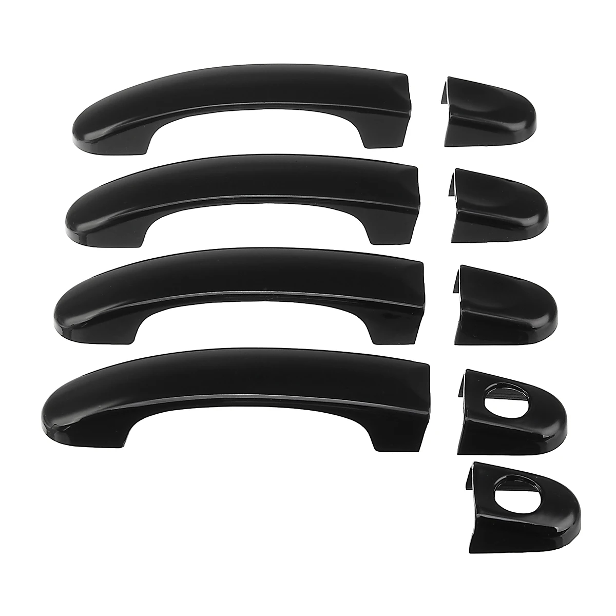 9pcs 4 Door Black 8 различных стилей 1 комплект дверные ручки крышки Накладка для VW TRANSPORTER для T5 2003 2004- для T6-up для CADDY VAN 2004 - Цвет: 9pcs 4 Door Black