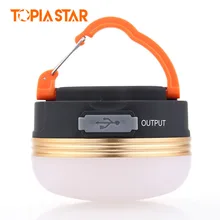 TOPIA STAR USB Rechargeable Camping Lantern Waterproof Power Bank Brightness Portable Mini Led Tent Light with Magnet