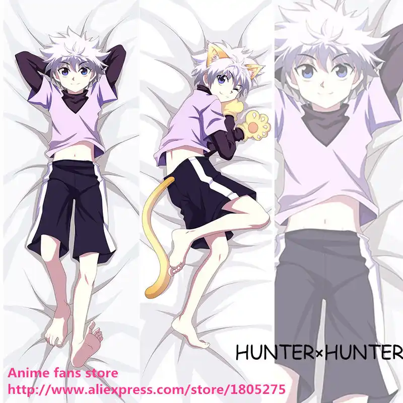 ラブリーjapanesehunter ハンターキルアzoldyckかわいいbl枕枕ケース装飾抱きボディ Pillow Case Fabric Pillow Case Bluepillow Flower Aliexpress