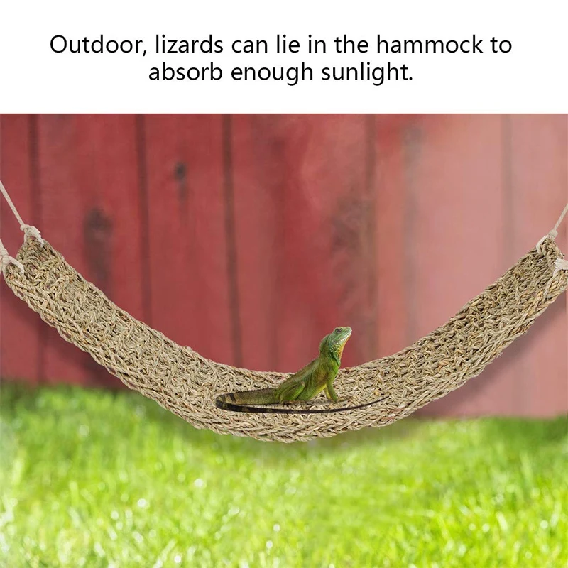 For Anoles Bearded Dragons Reptile Lizard Hammock Geckos Grass Hammock Bed Iguanas and Hermit Crabs