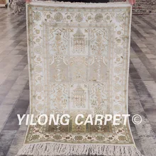 YILONG 2'x3' шелковый ковер в восточном стиле четыре сезона ручной работы изысканный дизайн сада ковры(YHW329B2x3
