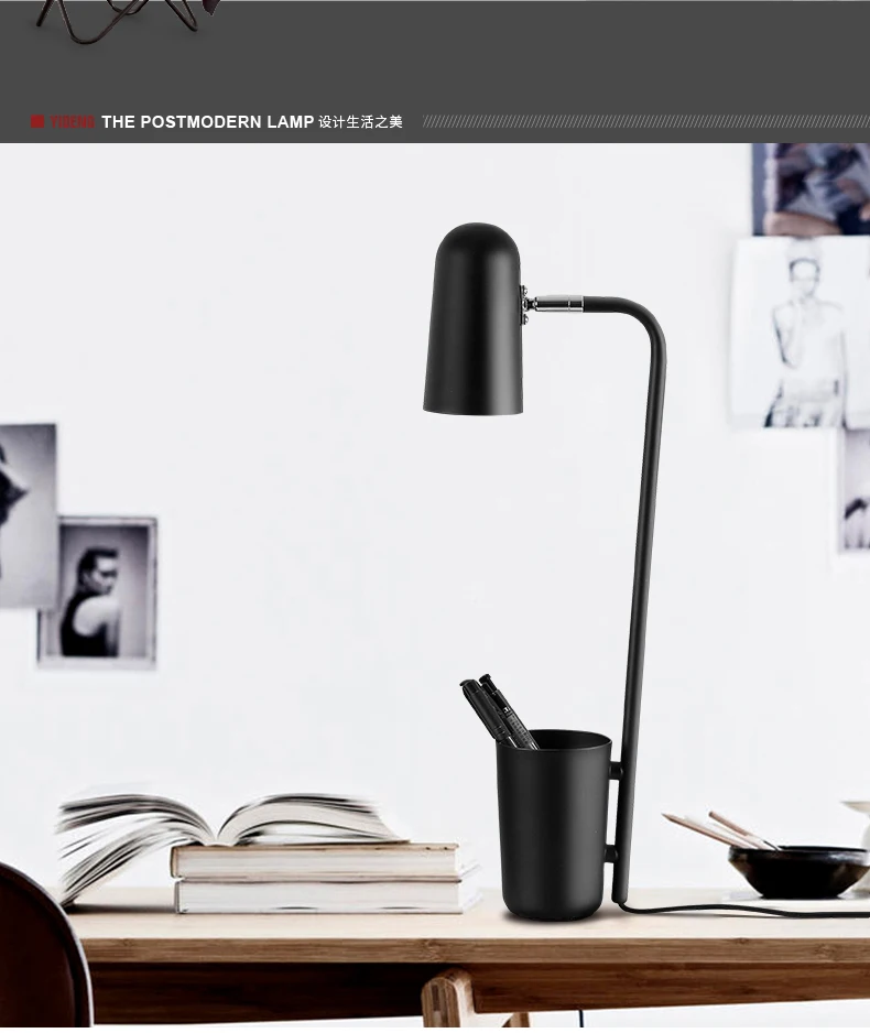 Светодио дный LED вращающийся настольная лампа для чтения светильники Nordic офисные светильники Кабинет освещения Защита глаз настольные лампы