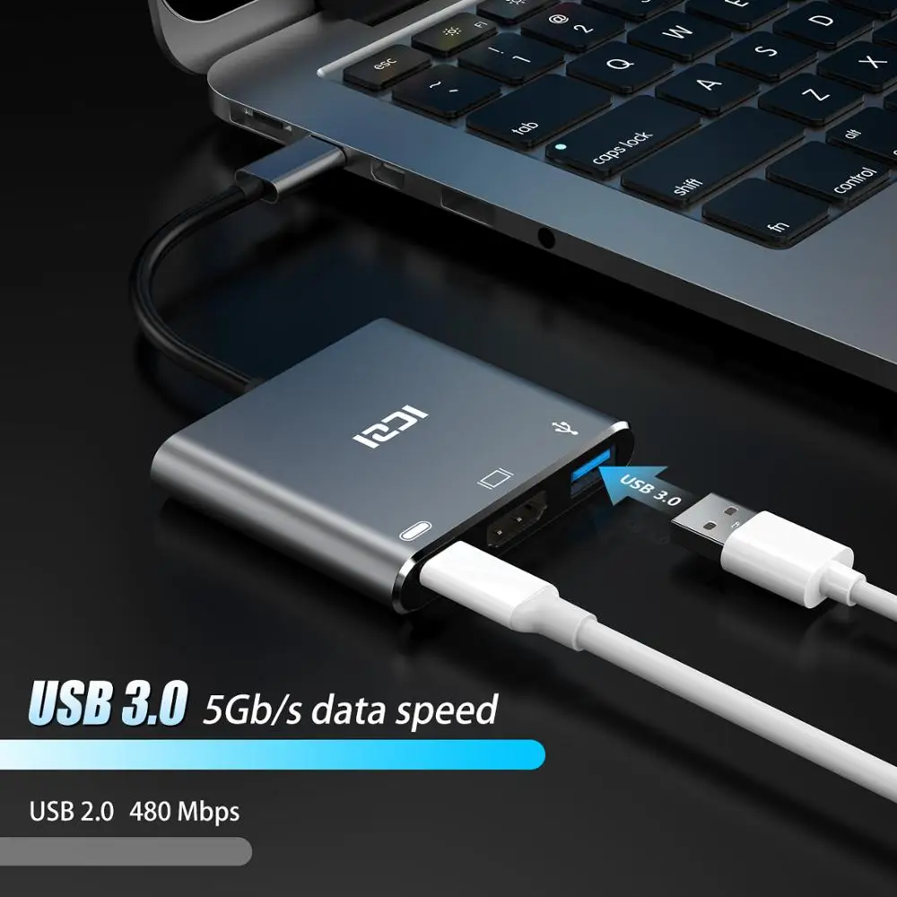 ICZI type C к HDMI концентратор адаптер USB 4K 3 0 зарядка PD порт конвертер для Macbook Pro Air 2018