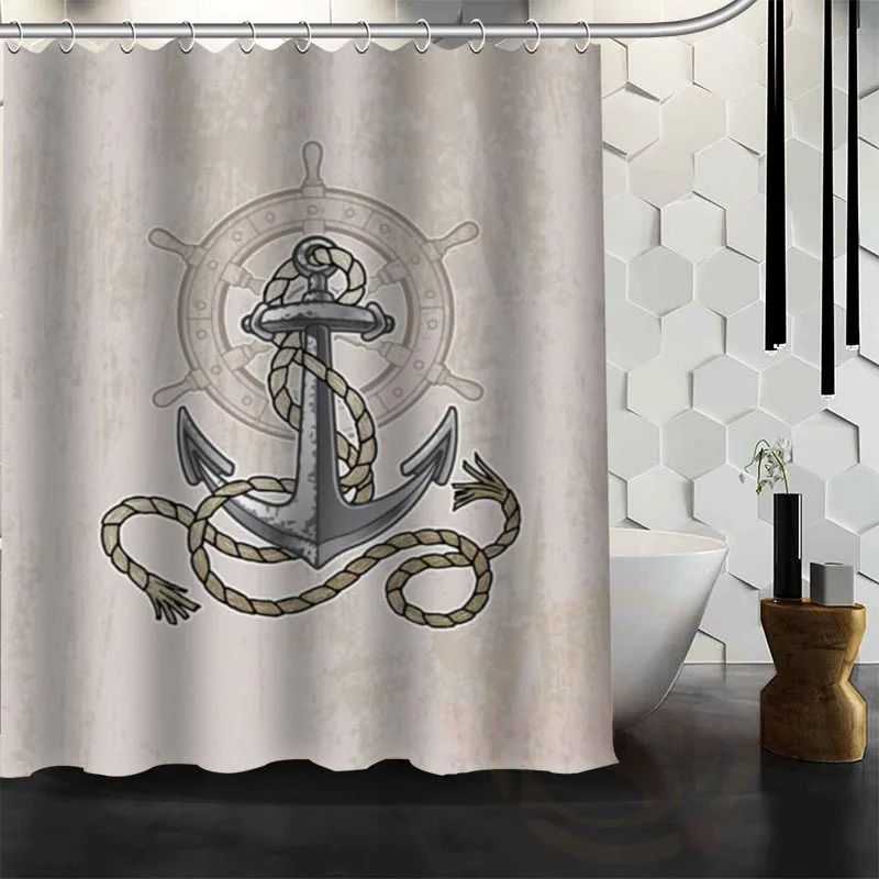 Best Nice Custom Funny Anchor Shower Curtain Bath Curtain