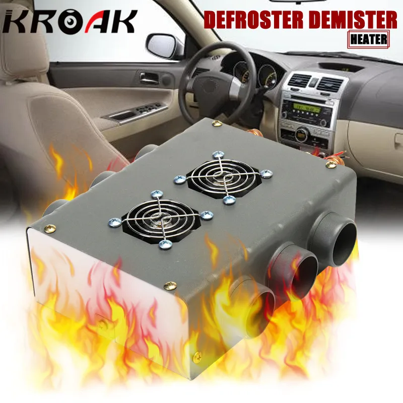 

KROAK 70W 12V/24V Defroster Demister Heater Car Truck 6 Holes Red Copper Heating