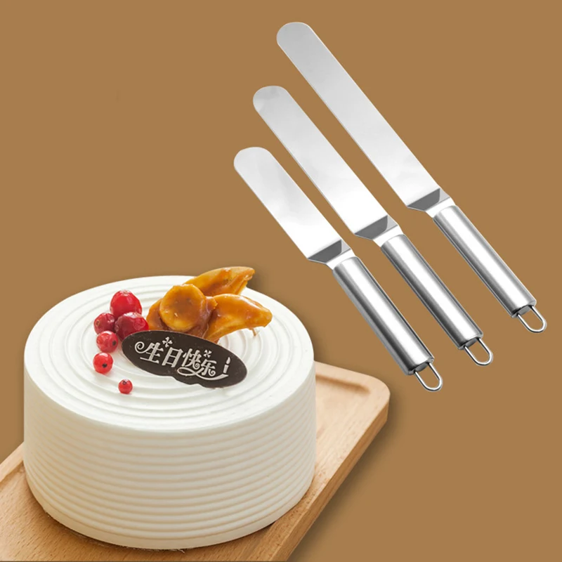 1pc High Quality Stainless Steel Butter Cake Cream Spatula Fondant Baking Pastry Smoother Decorating Tool Kitchen Bakeware | Дом и сад