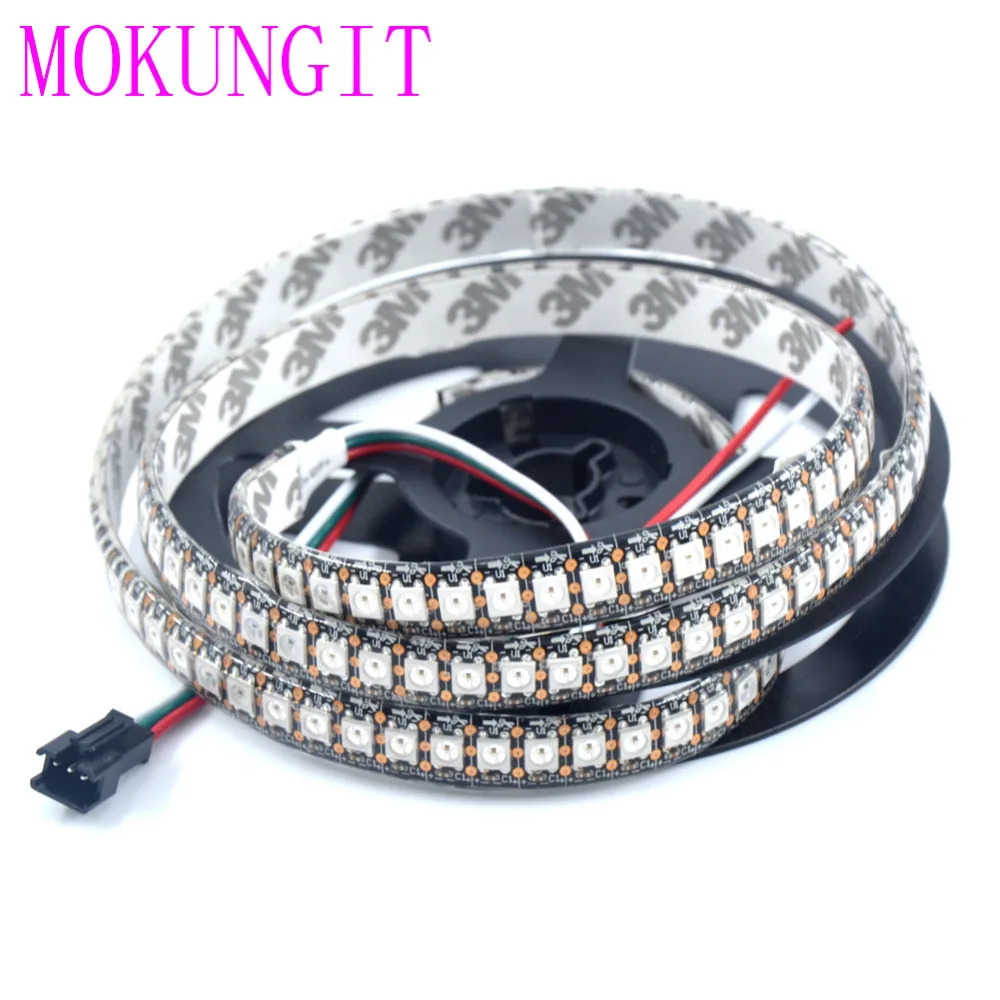 Быстрая доставка 20X1M DC5V SK6812 WS2812B 144 светодиодов/m черный и белый SMD 5050 RGB Мечта