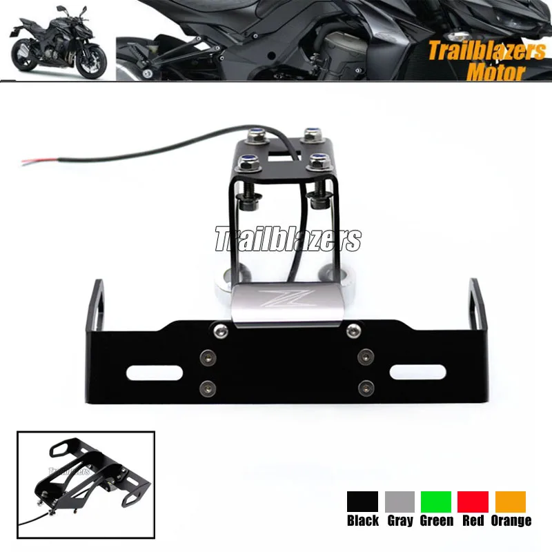 

For KAWASAKI Z1000 Z1000SX NINJA 1000 Motorcycle Fender Eliminator Registration Plate Bracket License Plate  LED Right Gray