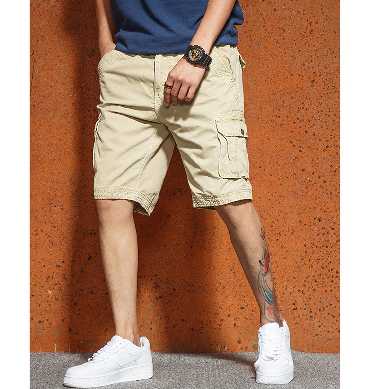 Men's Chic Folded Hem Casual Shorts-2