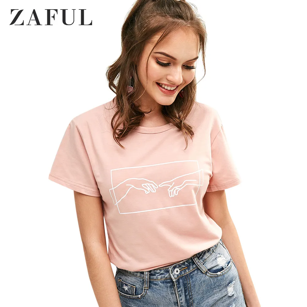 Ручная майка с принтом ZAFUL футболка|Футболки| |