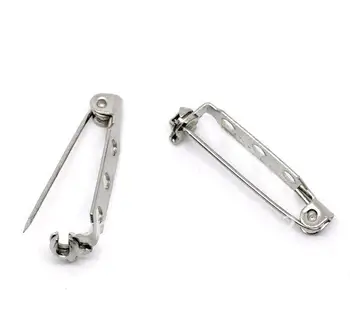 

Free shiping!!!!!!! Silver Tone Brooch Back Bar Pins Findings 32mm