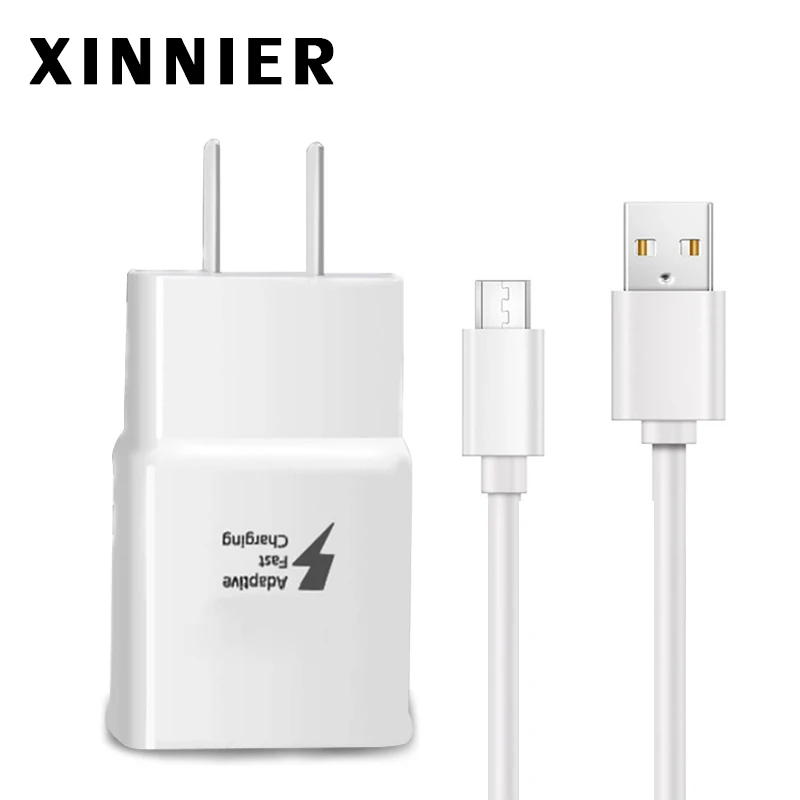 

XINNIER Fast Charger Quick Travel Wall 9V1.67A or 5V2A charge adapter Micro USB Cable Charging For Samsung note 4 5 A5 A7 A3 J5