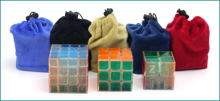 Защитная сумка для 3x3x3 4x4x4 2x2x2 волшебный куб Пазлы фланелевые сумки Защита пять цветов бархат переноска волшебный куб