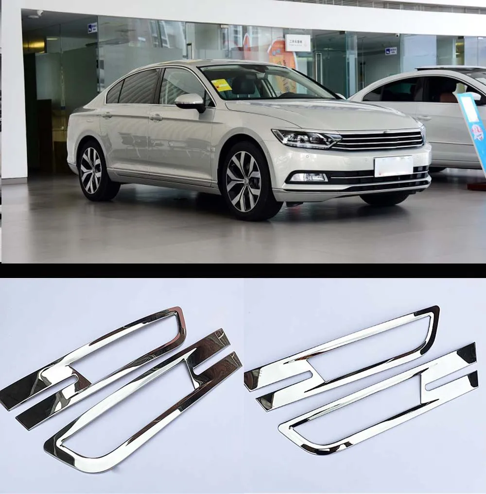 

CAPQX 2PCS For VW Passat B8 Sedan Variant Alltrack 15-18 ABS Chrome Front fog light foglamp Decoration Trim Frame Stickers Cover