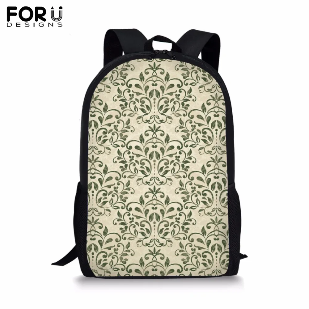 FORUDESIGNS/Персонализированное изображение рюкзак для подростков девочек мальчиков 16 дюймов в горошек и полоску школьная сумка Детский студенческий Рюкзак Mochila