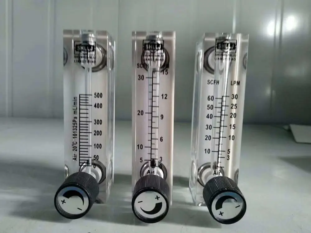 LZM-6T  panel type acrylic flowmeter(flow meter) with adjust valve bass fitting Female G1/4
