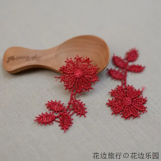Кружевные свадебные аксессуары предпочтительные водорастворимые Красные