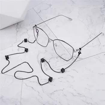 

imixlot Simple Black Silver Sunglasses Chain Myopia Glasses Reading Summer Holiday Neck String Rope Ornamnets