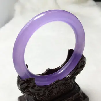 

wyan Hot sale Chinese Natural Beautiful Lavender Nephrite Jade Bangle Bracelet 60mm