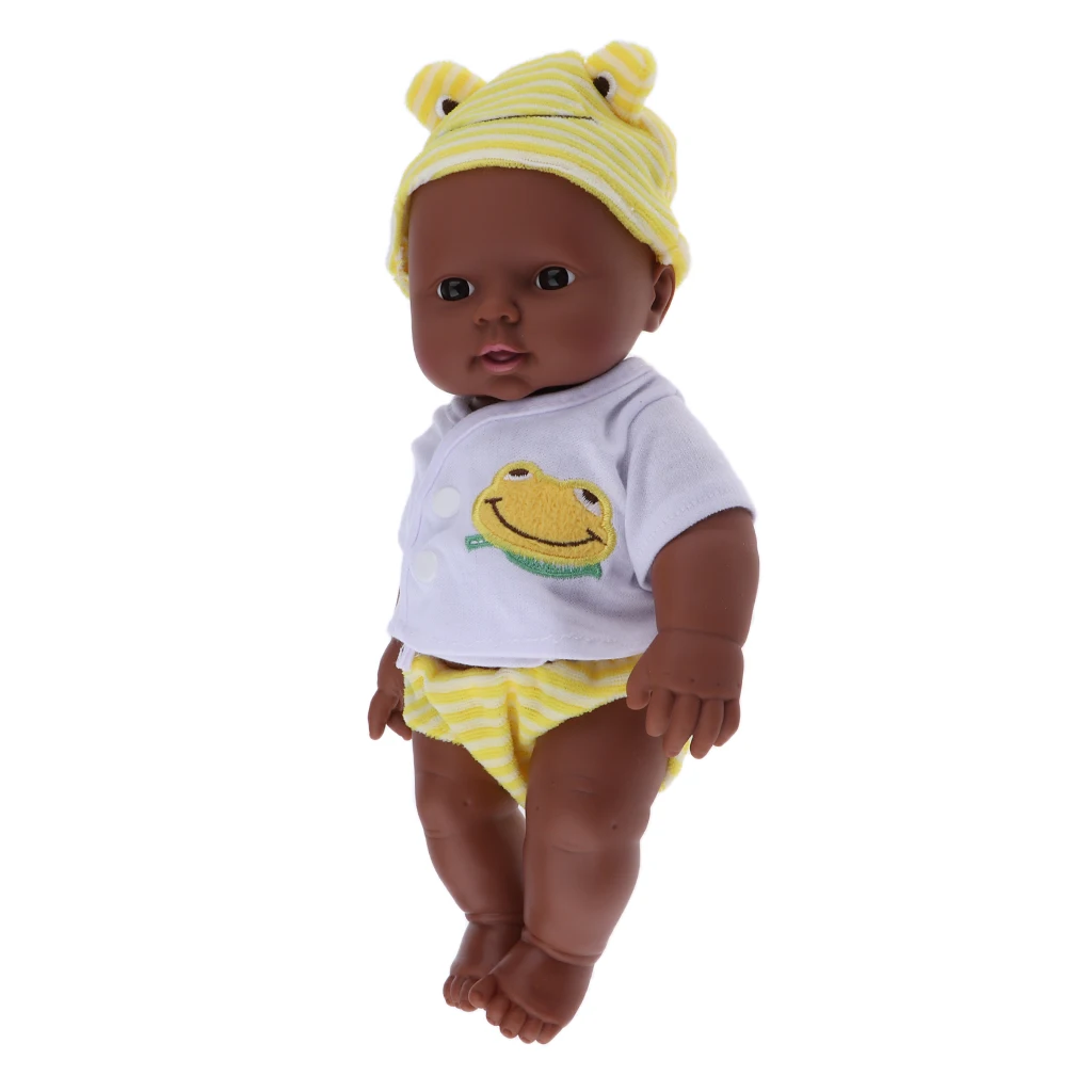 30cm 12 inch Reborn Dolls Baby Doll Soft Vinyl Lifelike Newborn Baby Toy for Boys Girls Birthday Christmas Gifts (Yellow)