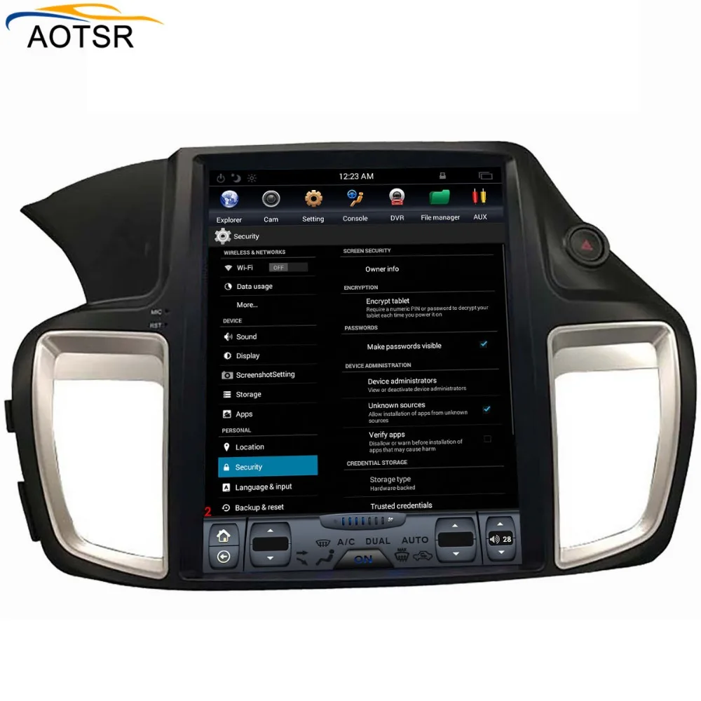 Cheap Tesla style 12.1"Big screen Android 7.1 Quad core Car radio GPS Navigation for HONDA ACCORD nine 2013-2018 autostereo no dvd 5