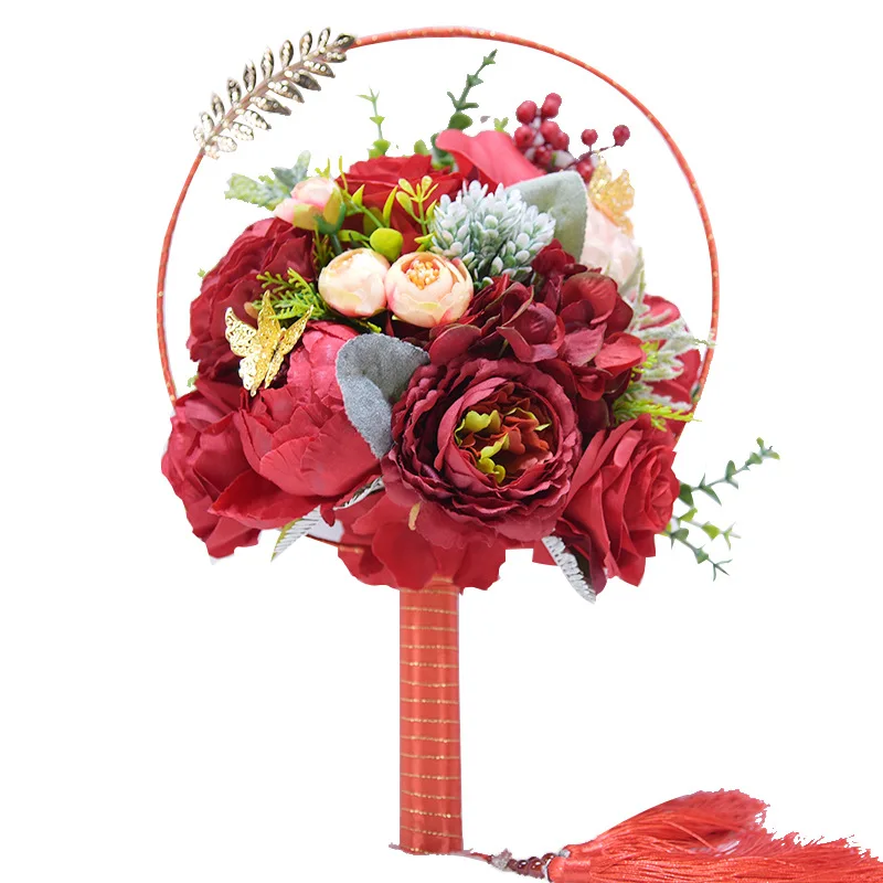 2018 Свадебный букет свадебные цветы Искусственный Свадебный букет новобрачная, букет вентилятор Свадебные цветы ramos de novia