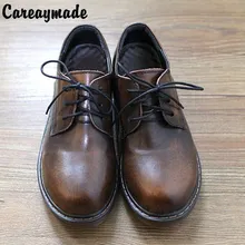 Careaymade/Новинка года; Туфли-оксфорды из натуральной кожи ручной работы в британском стиле; удобные кожаные туфли с закрытым носком в стиле ретро