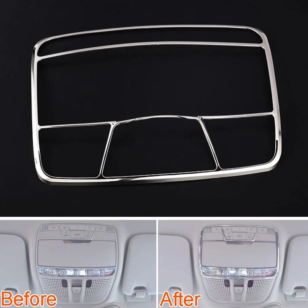ABS Car Inner Roof Reading light Buttons Decoration Frame Trim Cover