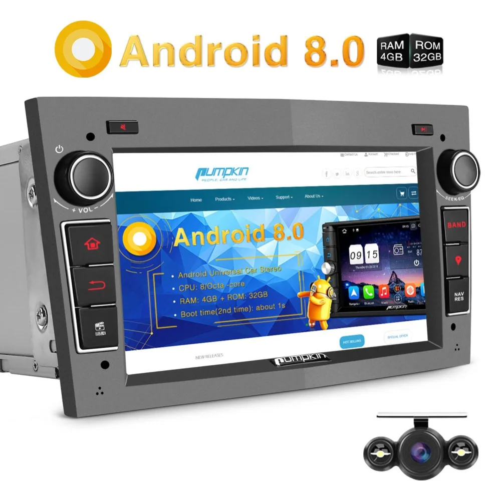 Flash Deal Pumpkin 2 Din7" Qcta-core 4G+32G Android 8.0 Car Radio No DVD Player GPS Navigation Car Stereo For Opel/Corsa Wifi OBD2 Headunit 0