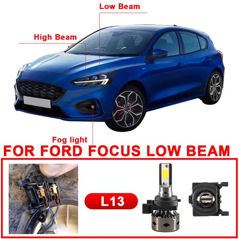 CARLitek h7 led anti erreur оригинальный адаптер для ford focus ближнего света 12000LM 12V 6000K turbo Led
