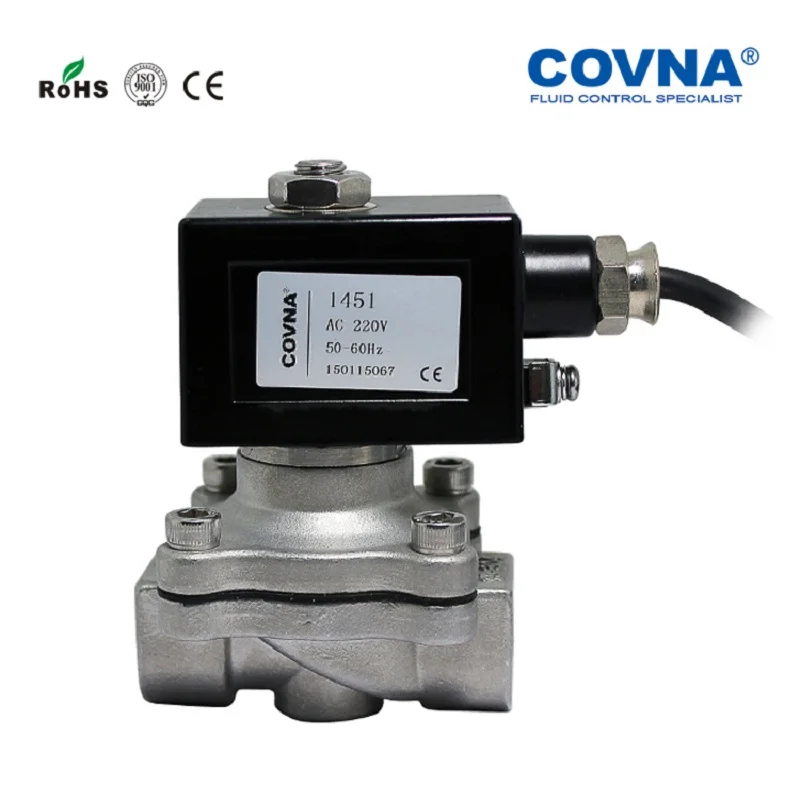 DC24v 3/4 ''нормально замкнутый Stianless Сталь взрывозащищенные электромагнитный клапан PN16