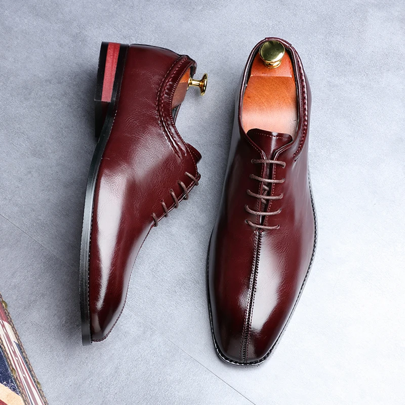 Роскошная дизайнерская обувь; коллекция года; Мужские модельные туфли; деловые лоферы на шнуровке; повседневная обувь для вождения; мужские Вечерние кожаные туфли на плоской подошве