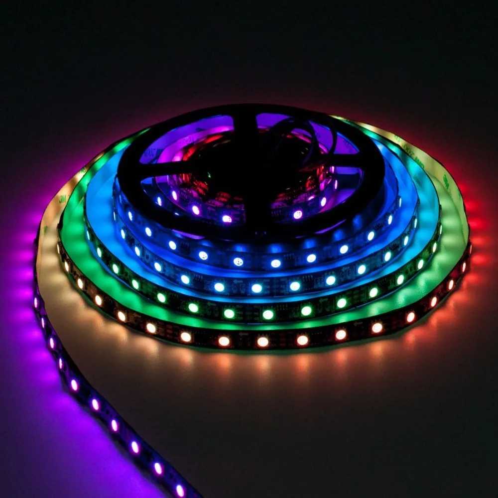 

WS2811 IC 5m Flexible LED Strip light Dream Color DC12V LED Programmable Addressable full color RGB Pixels riboon Tape lamp
