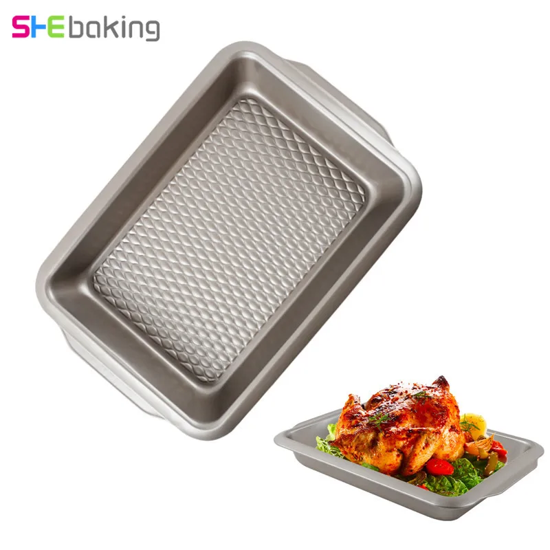 

Shebaking Stainless Steel Bread Pizza Baking Tray Chicken BBQ Mold Pans Pie Biscuit Cake Baking Mold DIY Kitchen Gadgets