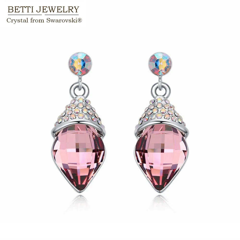 

2016 New design! hot charming Pendant earrings With Genuine Crystals From Swarovski for mother's Day gift bijoux wholesale