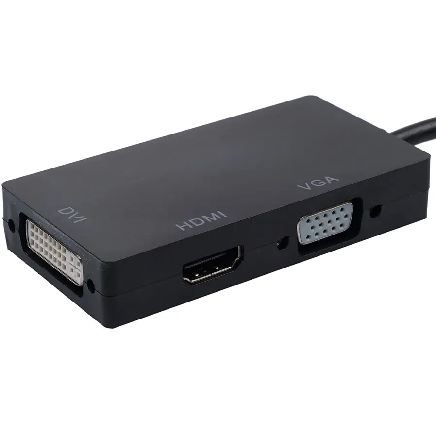 Адаптер Kebidu 3 в 1 Mini DisplayPort to HDMI VGA DVI адаптер Thunderbolt конвертер Мини DP кабель 1080p для