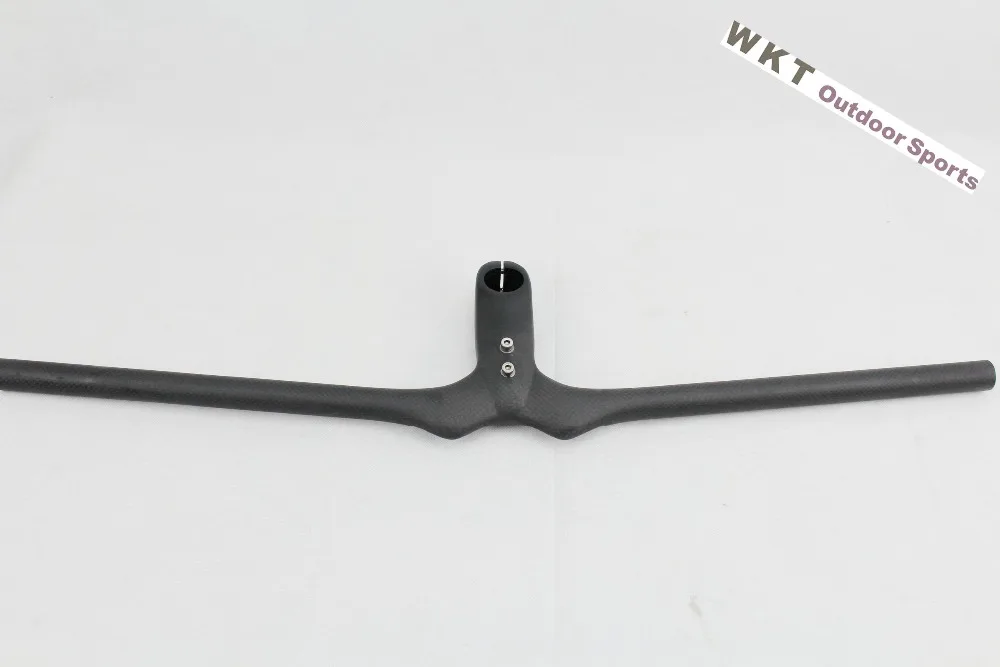 

ultra-light full carbon fiber mountain bike MTB one-piece flat handlebar stem 31.8*600/620/640/660/680/700mm 3K bicycle parts