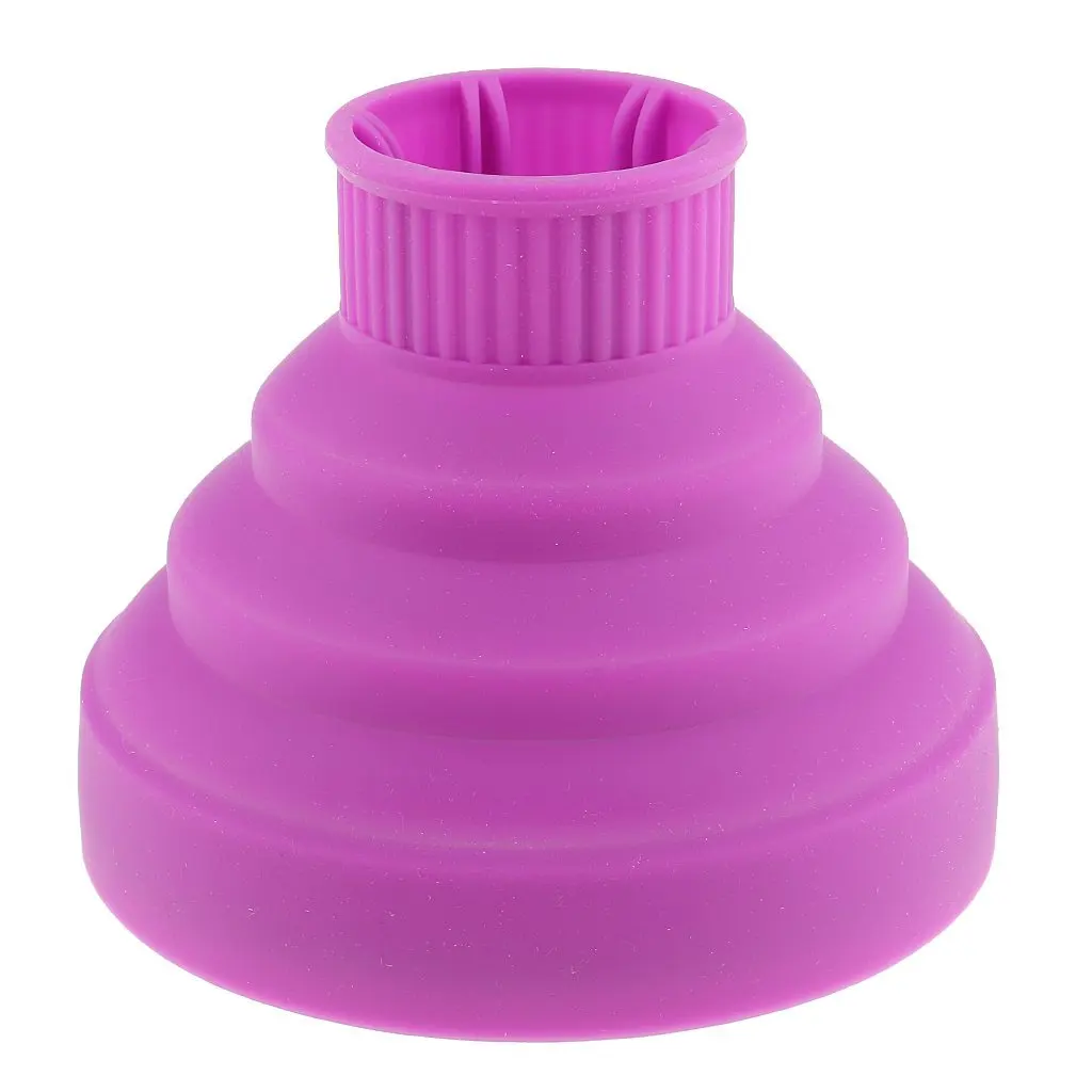Универсальный складной кремний гель фен для волос диффузор парикмахерский инструмент для укладки-фиолетовый