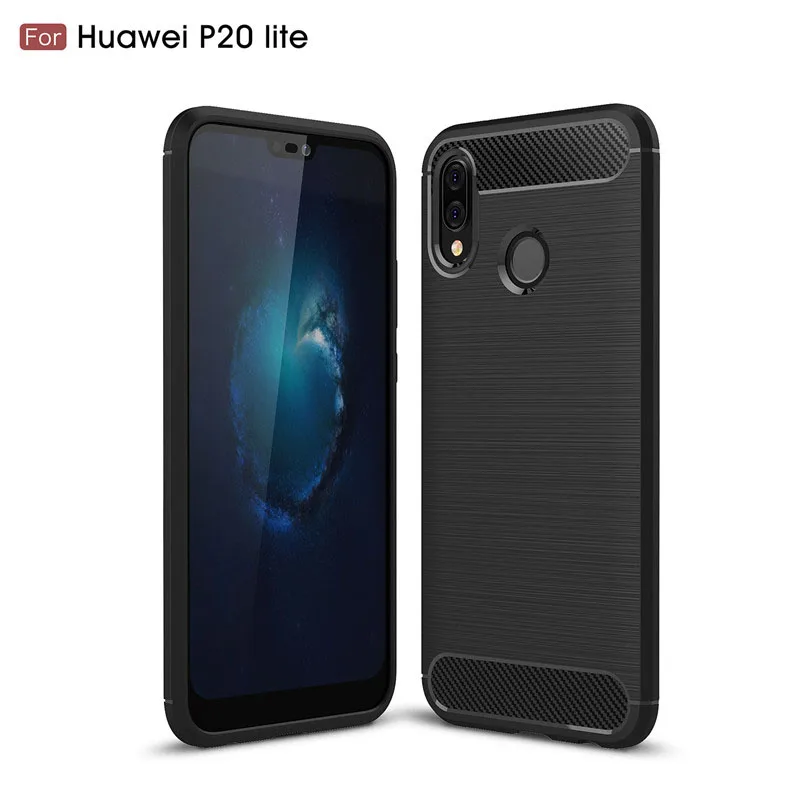 

Fitted Cases For Huawei P20 Lite New Anti-knock Soft Silicone TPU Back Cover Mobile Phone Case
