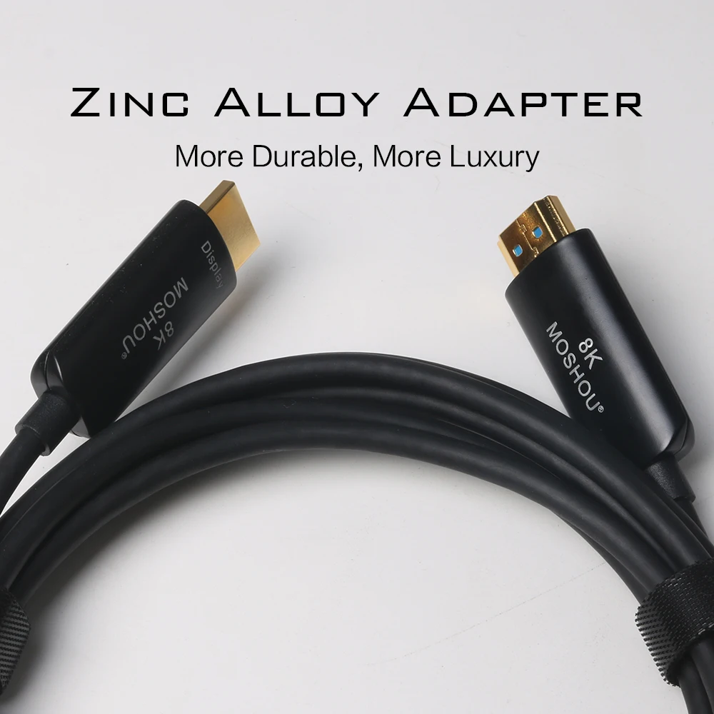 HDMI 2.1 Cable MOSHOU hdmi 8k in HDMI Cables Optical Fiber Ultra-HD (UHD) 120Hz 48Gbs with Audio Vi