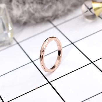 

YUN RUO Modern Simplify Rose Gold Color Rhombus Ring Lady's Birthday Gift for Woman Fashion Titanium Steel Jewelry Never Fade